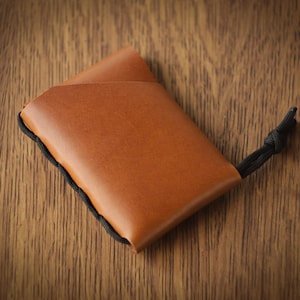 Porta carte portafoglio in pelle minimalista, monete, portafoglio sottile e minimale in pelle piccolo, regalo, uomo donna