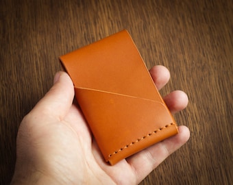 Porte-cartes portefeuille en cuir minimaliste, pièces de monnaie, petit portefeuille en cuir mince minimal, cadeau, hommes femmes