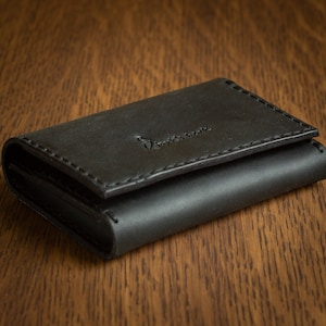 Cartera de cuero minimalista, cartera de cuero pequeña para hombres y mujeres, billetera para hombres, billetera para mujeres