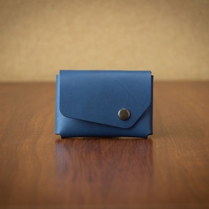 gepersonaliseerde minimalistische lederen portemonnee kaarthouder, munten, slanke minimale kleine lederen portemonnee, cadeau, mannen vrouwen