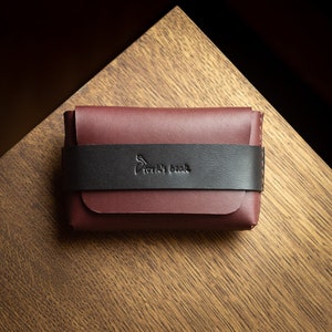 Porta carte portafoglio in pelle minimalista, monete, portafoglio sottile e minimale in pelle piccolo, regalo, uomo donna