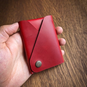 Minimalist Leather Wallet Card Holder, Coins, Slim Minimal Small Leather Wallet, Gift, Men Women