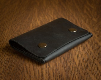 Minimalist Leather Wallet Card Holder, Coins, Slim Minimal Small Leather Wallet, Gift, Men Women