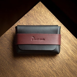 Minimalist Leder Brieftasche Kartenhalter, Münzen, Schlanke Minimale Kleine Leder Brieftasche, Geschenk, Männer Frauen