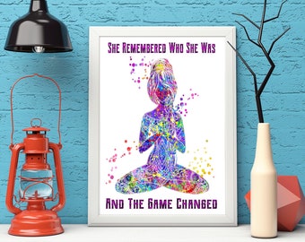She remembered Who she was and the Game Changed Positive Gifts for Women Teens Motivational Inspirational Dragonfly Quotes