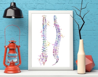 Spine Art Poster Spinal Print Medical Art work, Office decor, Doctor, Nurse, Digital Download, Art Prints, Medical Gifts