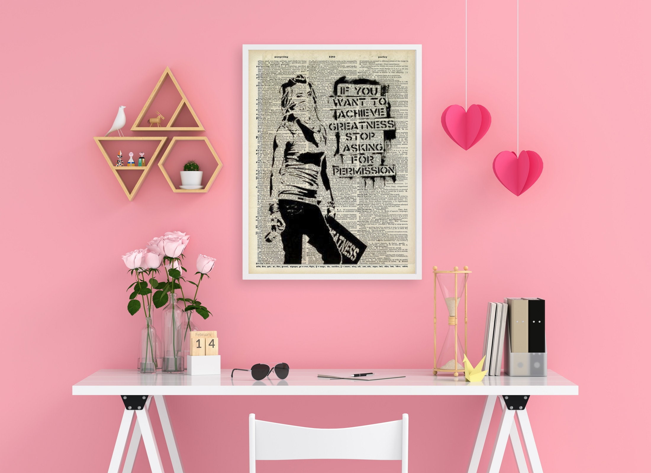 Vintage Dictionary Art Prints Etsy Word Art Portrait