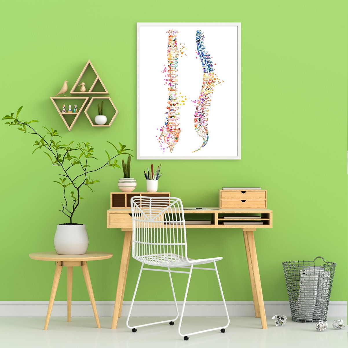 Spine Art Print Spinal Poster Medical Art Work, Office Decor, Doctor ...