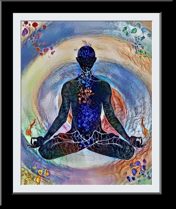 Kriya Yoga Wall Art, Yoga Studio Decor, Yoga Art Print, Spiritual