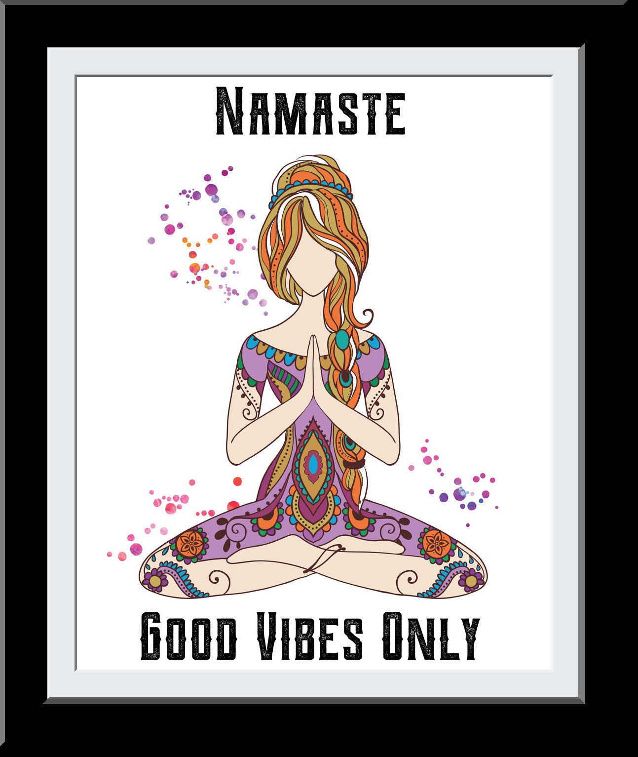Good Vibes Only Namaste Yoga Art Positive Gifts for Women Teens  Motivational Inspirational Dragonfly Quotes -  Canada
