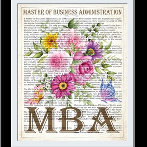 MBA graduation gift , MBA gift, Gift card, mba graduation, gift for a him, Mba graduate, Mba gift man, Mba grad, MBA graduate gift Prints Pink Roses