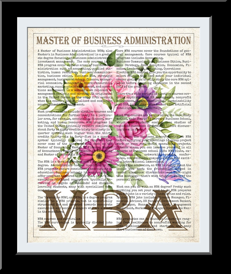 MBA graduation gift , MBA gift, Gift card, mba graduation, gift for a him, Mba graduate, Mba gift man, Mba grad, MBA graduate gift Prints Pink Roses