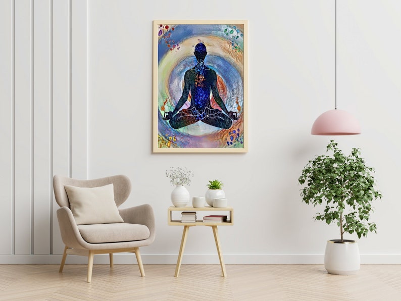 Kriya Yoga Wall Art Yoga Studio Decor Yoga Art Print Etsy
