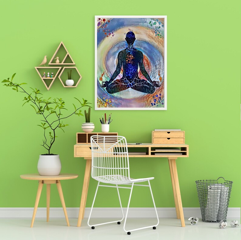 Kriya Yoga Wall Art Yoga Studio Decor Yoga Art Print Etsy