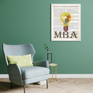 MBA graduation gift , MBA gift, Gift card, mba graduation, gift for a him, Mba graduate, Mba gift man, Mba grad, MBA graduate gift Prints image 5