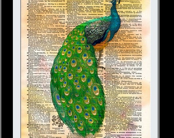 Peacock Art Watercolor Print Peacock Painting Peacock Bird Decor Wall Art Poster Housewarming Gift Wall Decor Home Decor Wall Hanging