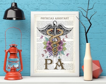 PA Gift, Physician Assistant Gift, Physician Assistant Student, Medical Print, Graduation Gift, Medische School, Gift idee, Wall Art