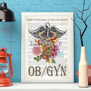 Gynecologist Office Decor, Medical Wall Art , Ob-gyn With Flowers Print ...