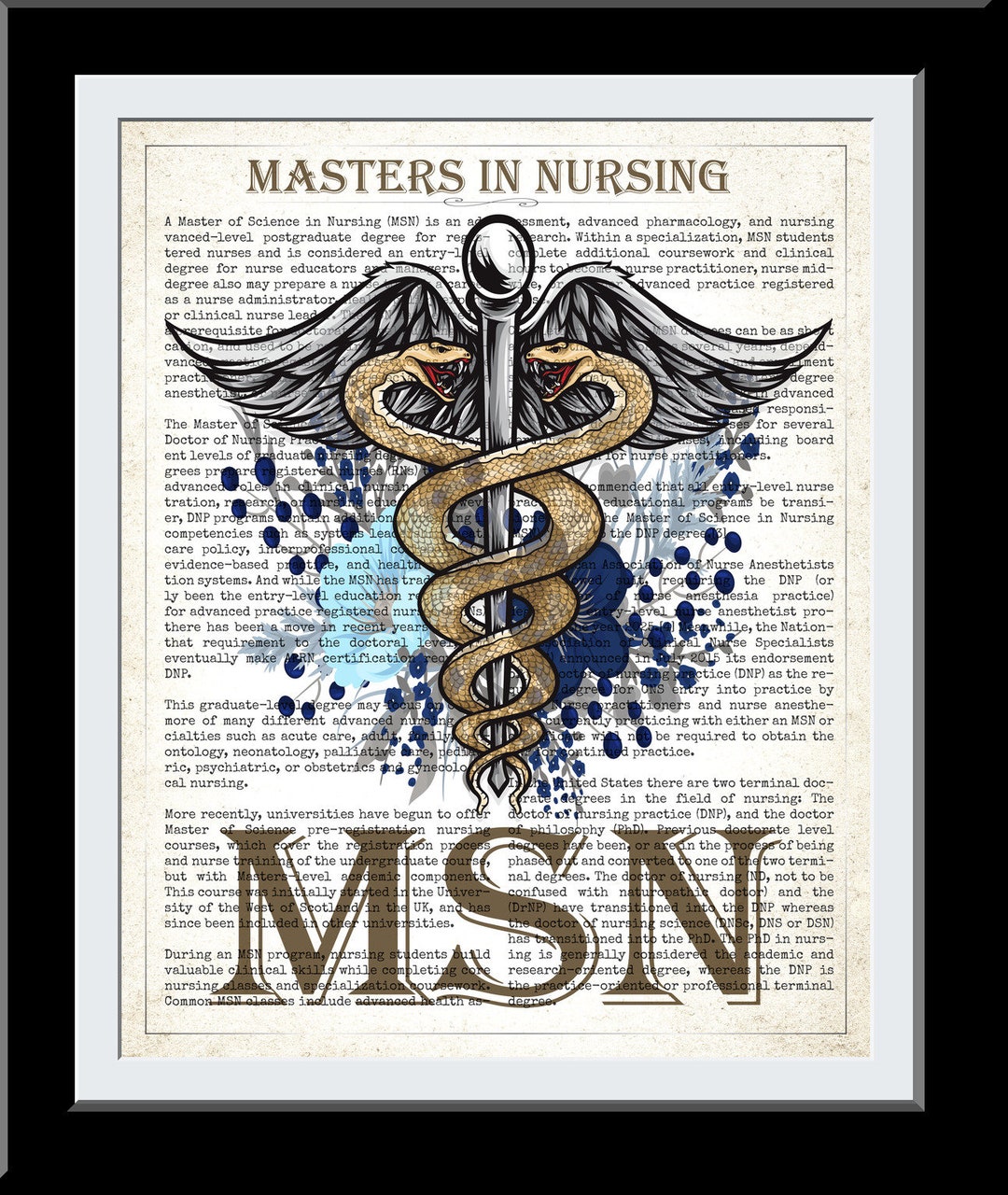 MSN Gift, Masters in Nursing Print, Master of Science in Nursing, Nursing  Graduate Gift Idea, Medical Print, Nurse Graduation Gift Idea -  Israel