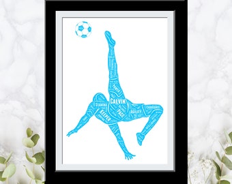 Personalized Soccer Gift Word Art Gift Football Gift Soccer Gift For Soccer Player Wall Prints Wall Art Decor Gift Wall Art Prints
