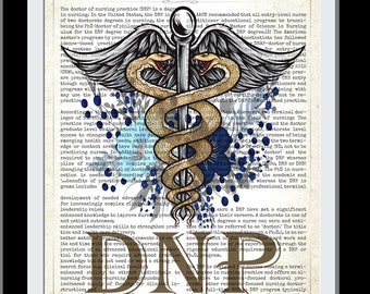 DNP Gift, Doctor of Nursing Practice Print, DNP Graduation Gift, DNP Gift Idea, Nurse Graduation, Medical Print, Nursing Decor