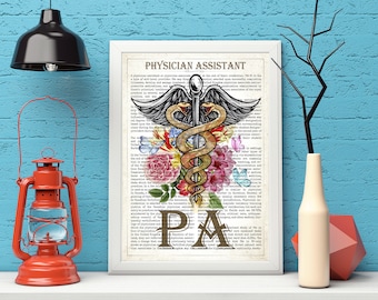 Arts Assistent Student, Kunst aan de muur, Medische Print, Afstuderen Gift, Medische School, Gift idee, Artsen Assistent Gift, PA Gift,