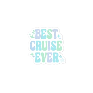 Best Cruise Ever Disney sticker Pastel cute DCL Cruise laptop water bottle Bubble-free stickers
