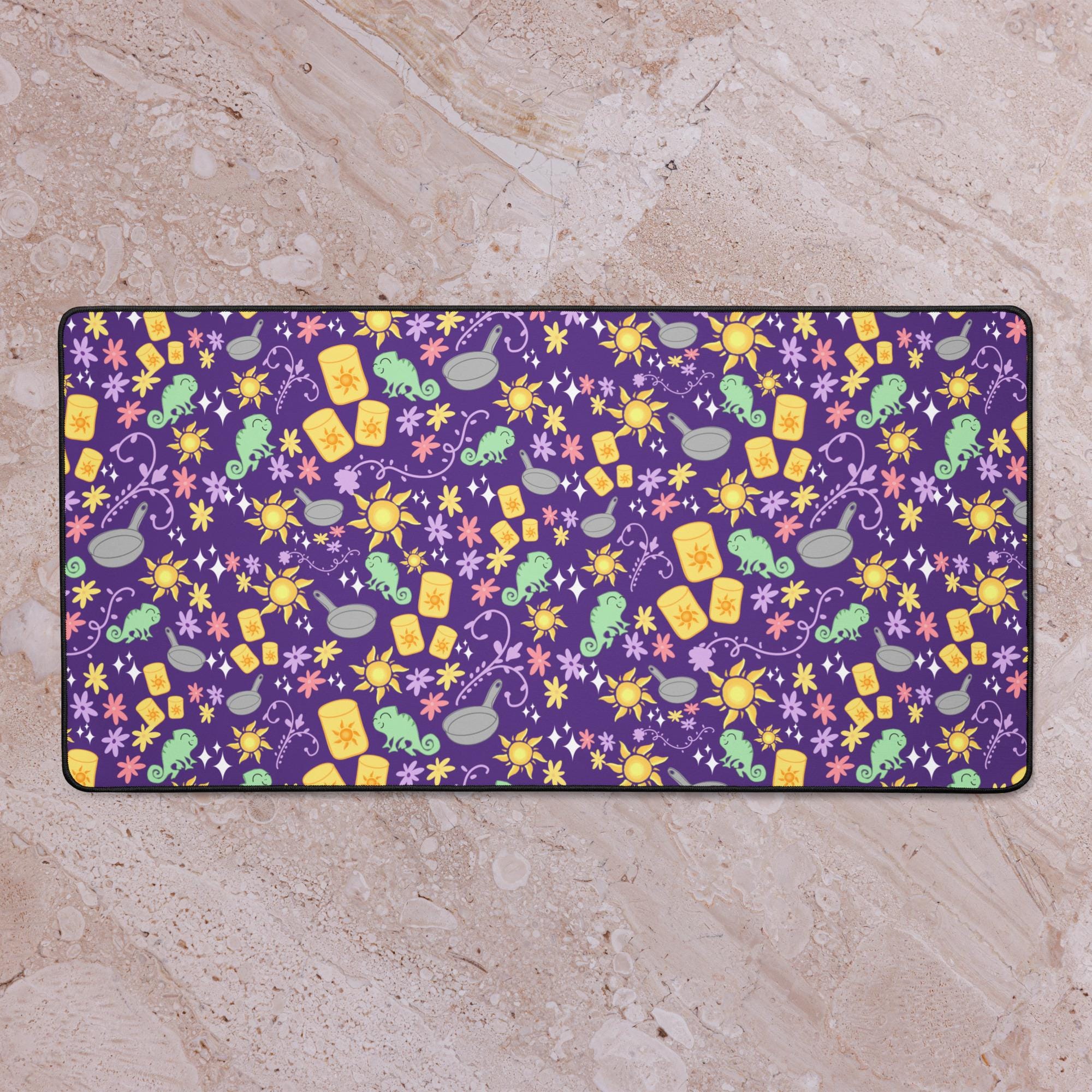 Tangled Purple Office Mouse Pad With Pascal Floating Lanterns Disney ...