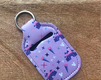 Disneyland Castle Hand Sanitizer Keychain Hand Sanitizer Holder Keychain Disney Stocking Stuffer