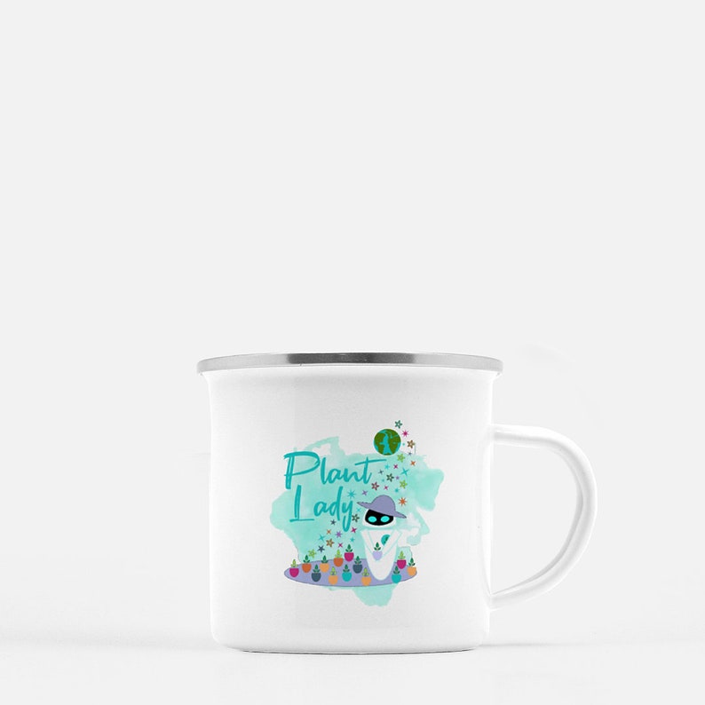 Disney Mug Plant Lady EVE Disney Wall-E Inspired Camping Mug image 2