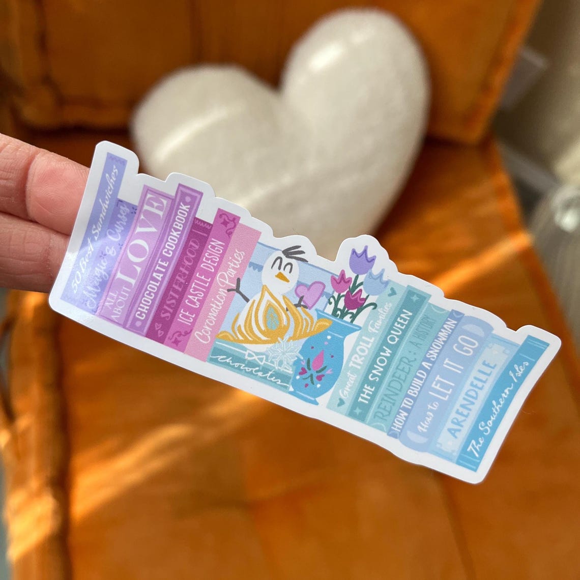 Frozen Books Sticker Anna Elsa Sticker Disney Princess Bookish Sisters ...