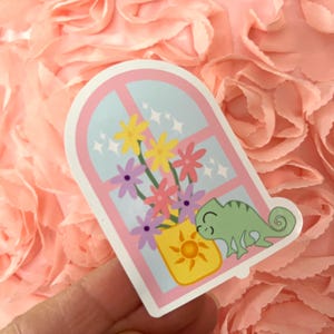 Tangled Pascal Flowers Sticker Disney Rapunzel Pascal Window Sticker