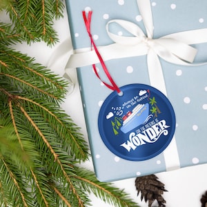 Disney Wonder Cruise Christmas Ornament Disney Family Cruise Vacation Personalized Acrylic ornament