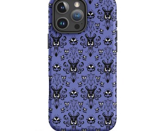 Haunted Mansion Wallpaper iPhone Case: Purple Matte Tough Case