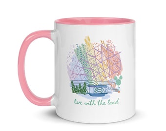 Disney Mug Living with the Land Epcot Park Walt Disney World Coffee Cup with Color Inside