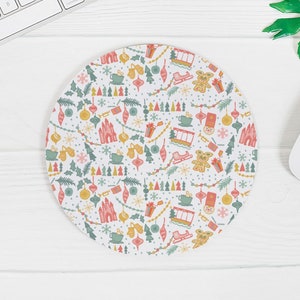 Christmas List Holiday Disney Christmas Mouse Pad Christmas Round Mouse Pad