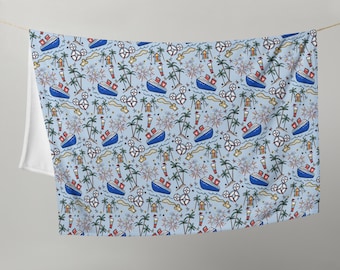 Disney Best Cruise Ever Throw Blanket Mickey Cruise Ship Fireworks Cruise Blanket