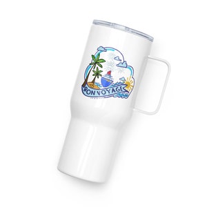 Bon Voyage Cruise Tumbler Disney Cruise Mug Castaway Cay Travel mug with a handle