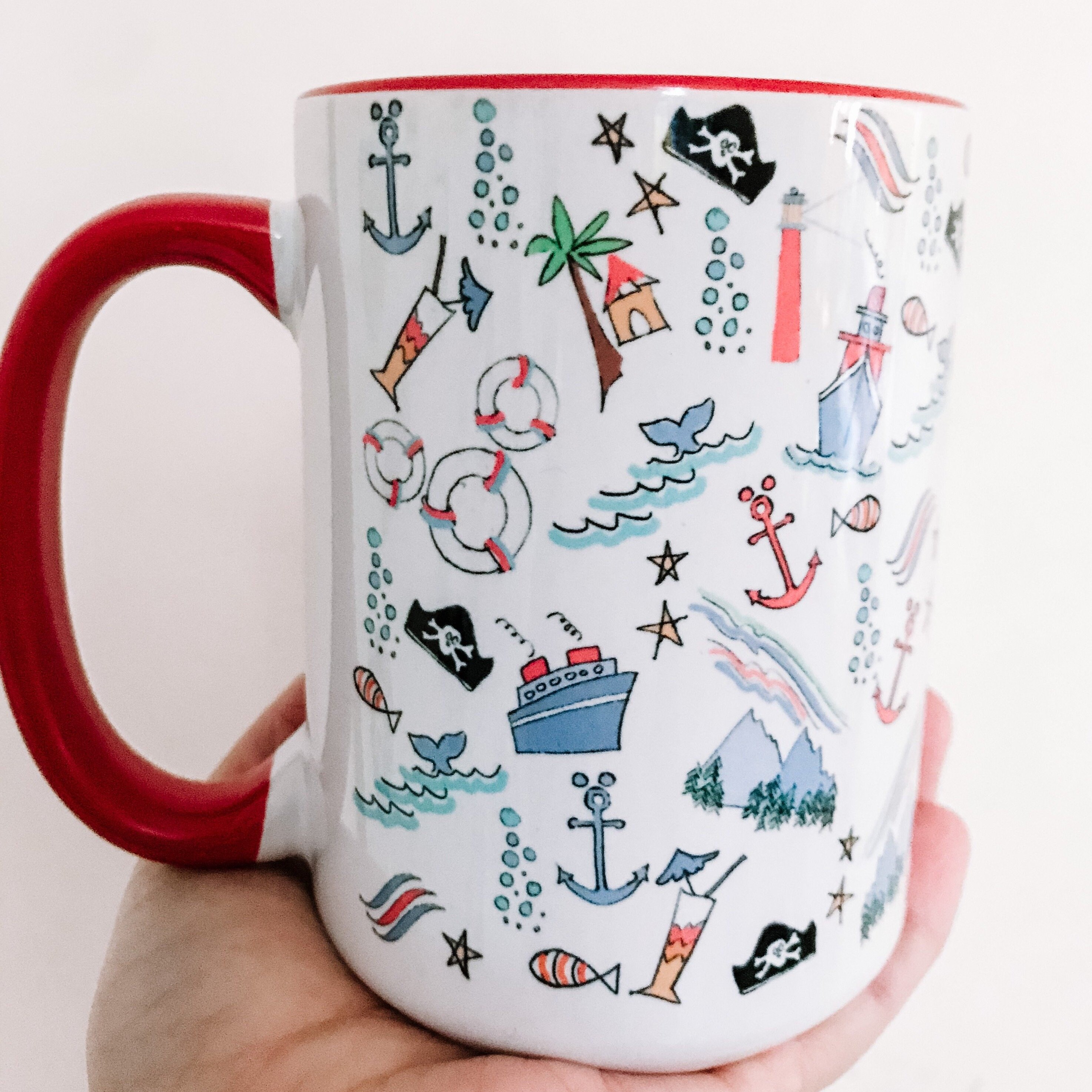 Disney Cruise Mug Sail Away With Me Disney Cruise Sketch Mug Etsy