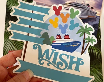 Disney Wish Cruise Door Magnet Family Cruise Magnet for Disney Cruise Door Writeable 5"x 6" Disney Magnet