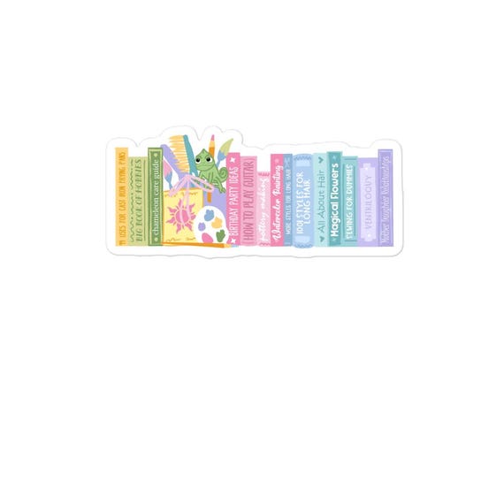 Rapunzel Books Sticker Tangled Disney Princess Bookish Rapunzel Fairytale Book Sticker