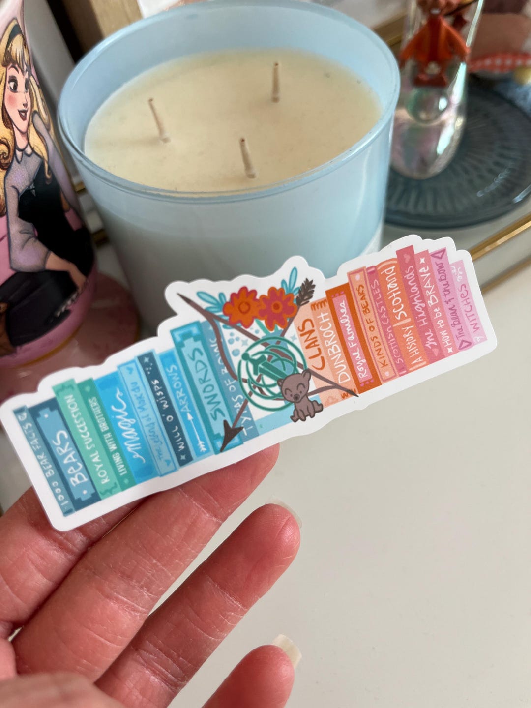 Nqa Stickers Brave Merida Sticker Princess Books Flowers and Arrows Dunbroch Clan ...