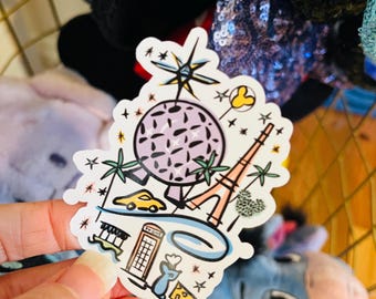 Epcot Park Sticker WDW Vinyl Sticker for Notebooks, Water Bottles and More