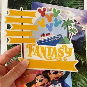 Disney FANTASY Cruise Magnet Family Cruise Magnet for Disney Cruise Door Writeable 5&quot;x 6&quot; Disney Magnet