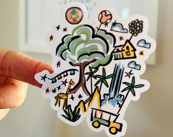 Animal Kingdom Park Sticker WDW Vinyl Sticker for Notebooks, Water Bottles and More