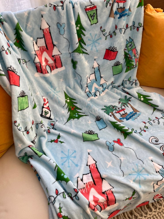Disney Parks Christmas Sketch Throw Blanket Disney Fleece Walt