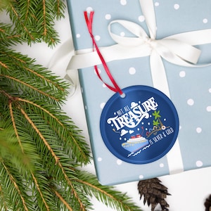 Disney Treasure Christmas Personalized Ornament Disney Cruise Not All Treasure is Silver and Gold Cruise Acrylic holiday ornament