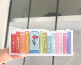 Beauty and the Beast Books Sticker Disney Princess Bookish Belle Fairytales Sticker
