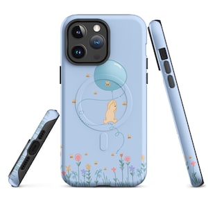 Winnie the Pooh Magsafe iPhone Case Spring Pooh Bear Bees and Flowers Phone Case Disney World Disneyland MagSafe® tough case for iPhone®