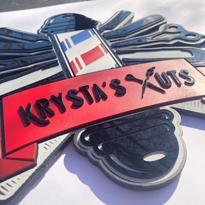 Barber Shop Sign | Military Going Away Plaque | Logo Designed Sign | Retirement Gift For Military | Captain Going Away | Custom shop